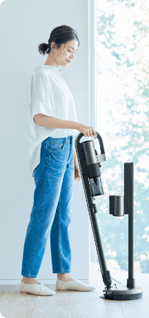 手前に引けばスティッククリーナーに。